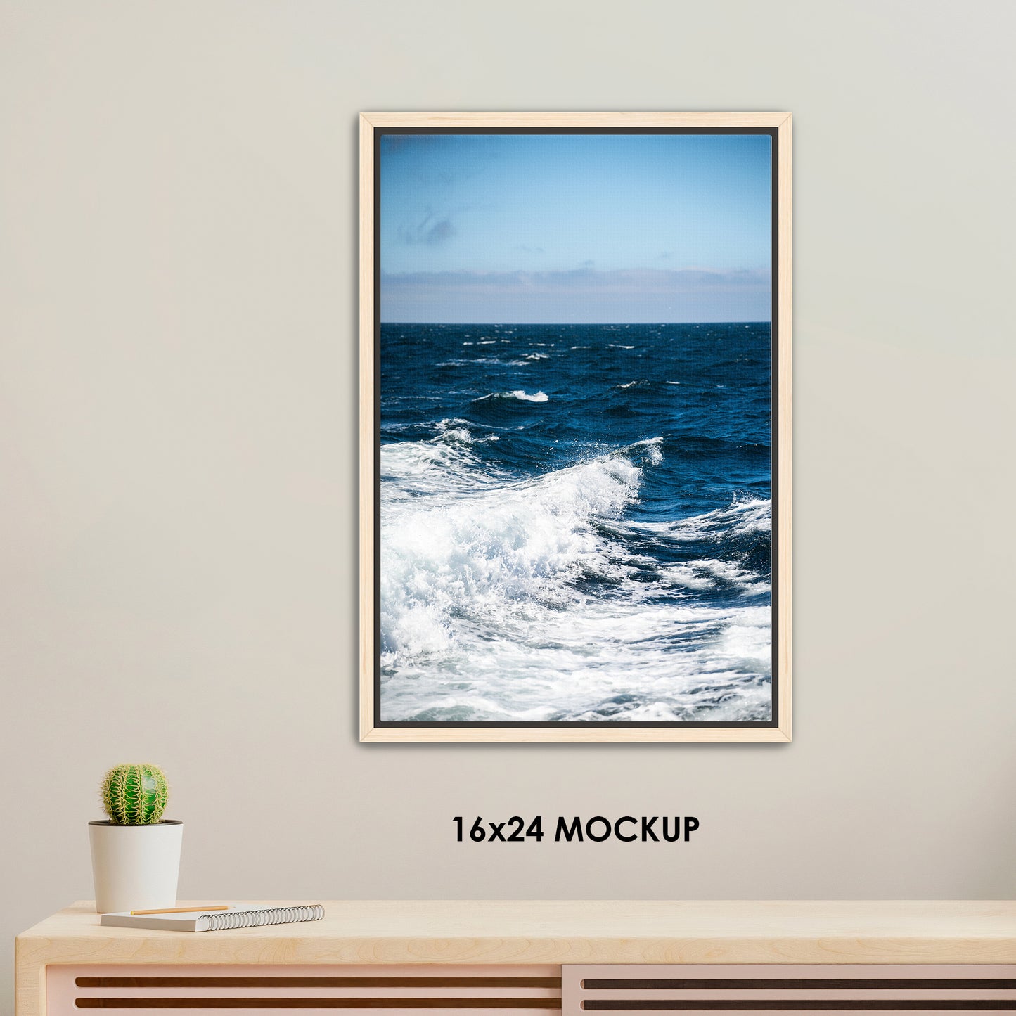 North Atlantic Waves / FenixPDE / Framed Photography Canvas Print