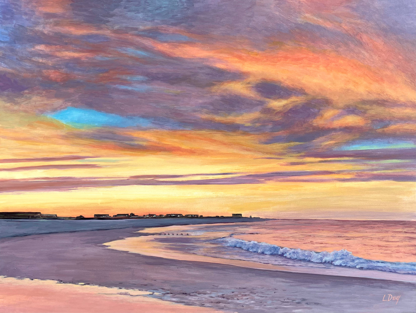 Evening on Avon Beach - by Lorraine Dey