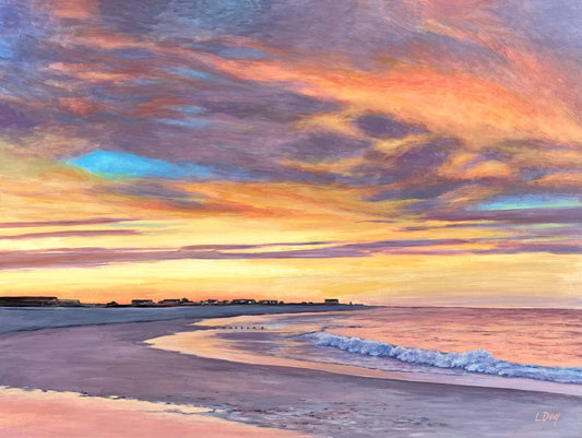 Evening on Avon Beach - by Lorraine Dey