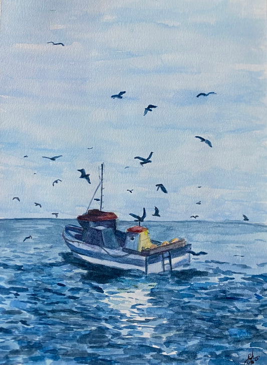 Fishing Boat - by Hannah Moore