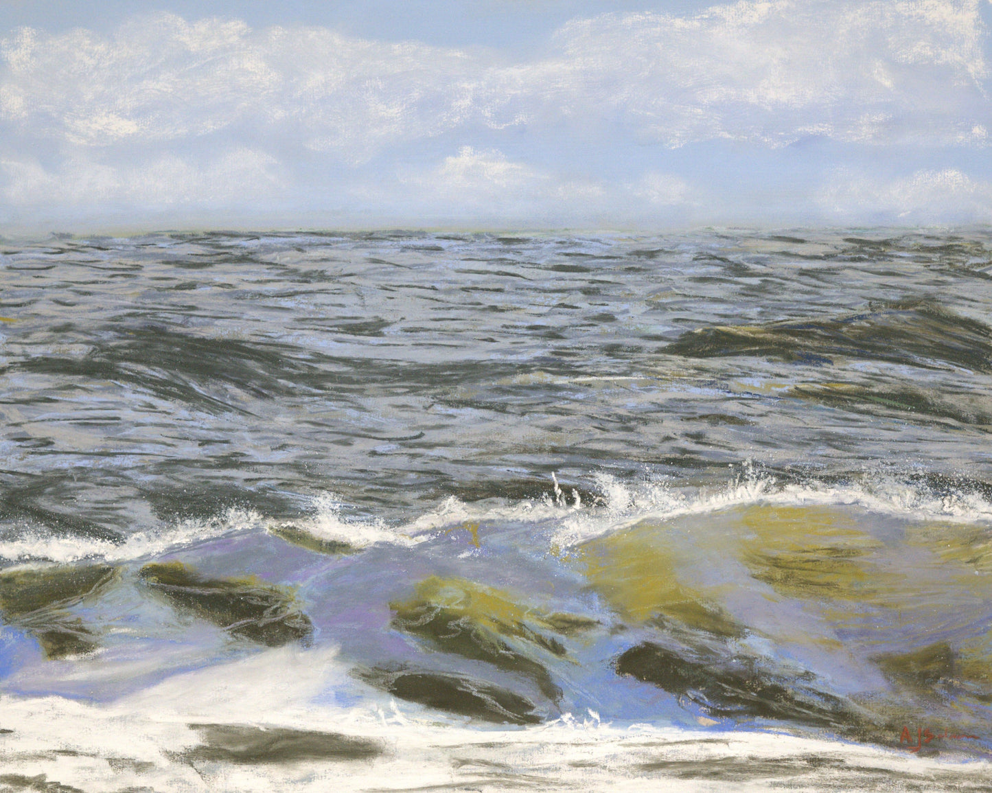 Glowing / Arlene Salmon / 16x20 / Framed / Pastel on Paper