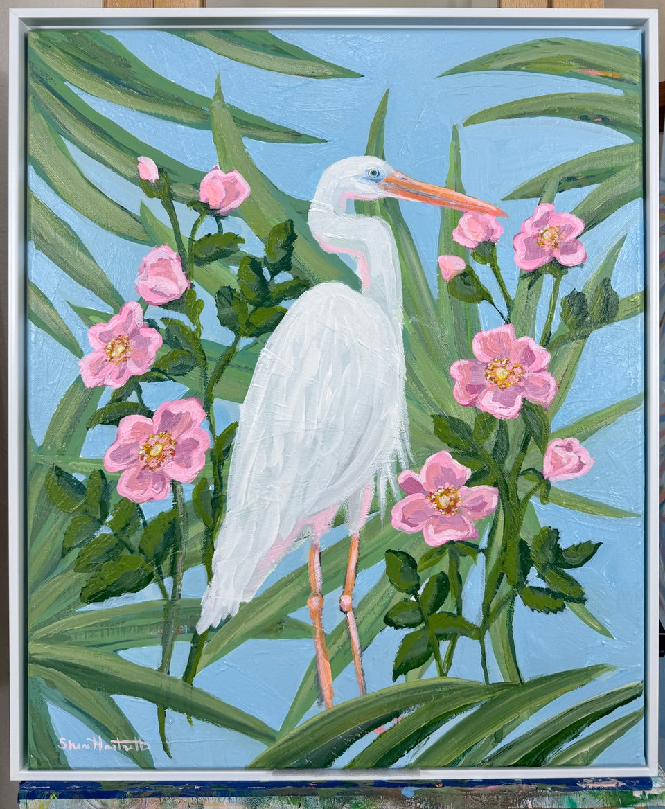 Marsh in Bloom / Sheri Hartnett / 21x25 / Framed / Acrylic on Canvas