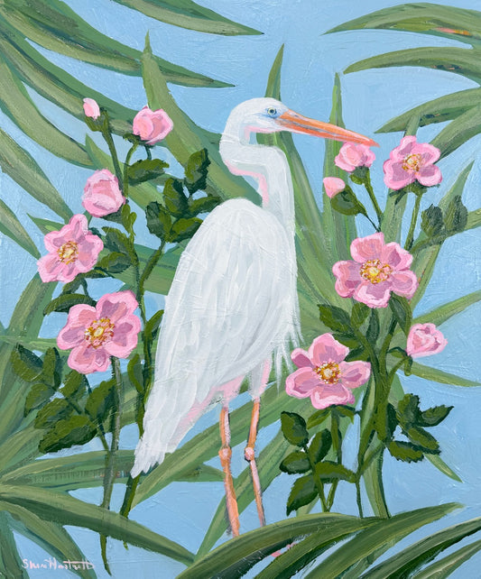 Marsh in Bloom / Sheri Hartnett / 21x25 / Framed / Acrylic on Canvas