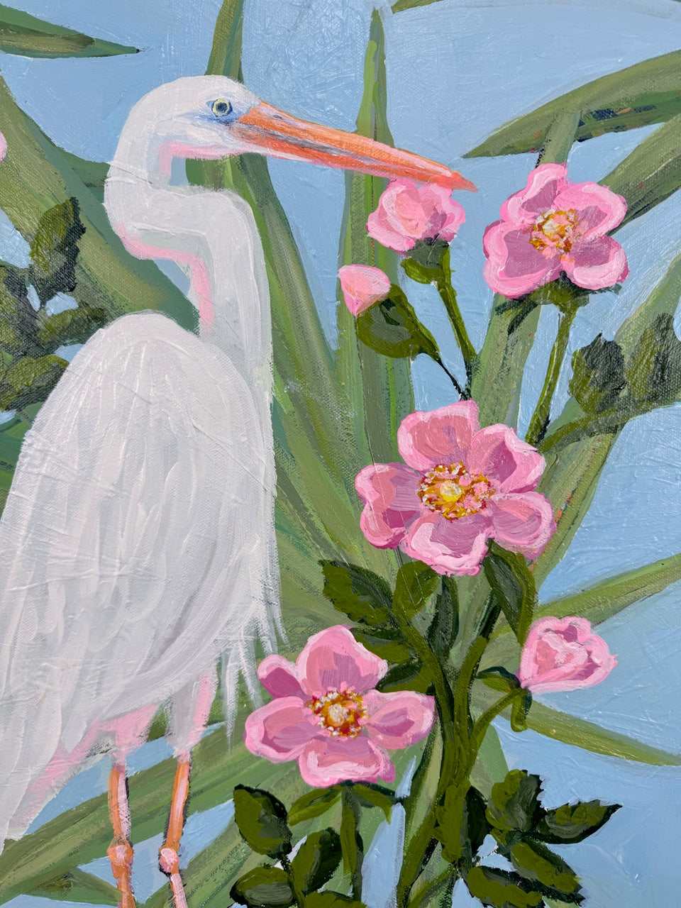 Marsh in Bloom / Sheri Hartnett / 21x25 / Framed / Acrylic on Canvas