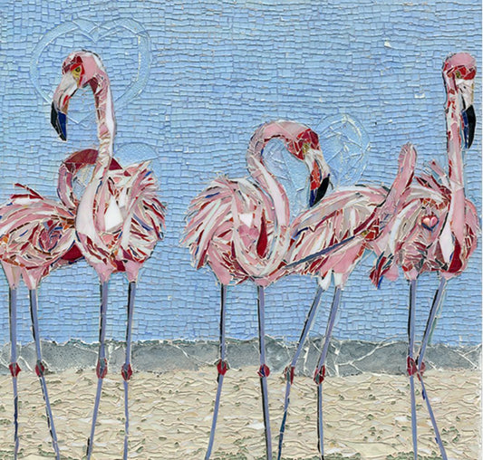 Salvador Flamingo Corazon Print / Jackie C. Mitterer