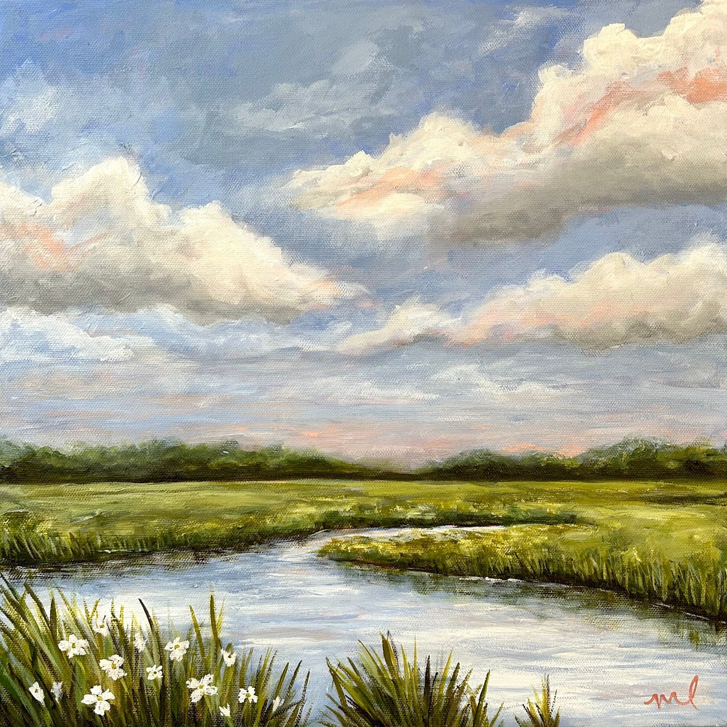 Sawgrass / Melissa Lawrence / 16x16 / Acrylic on Canvas