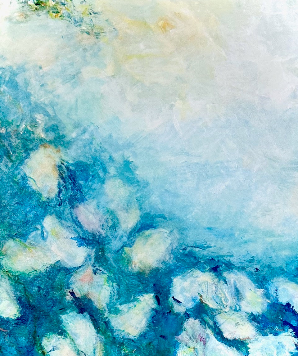 Rolling Tide Over Oyster Reef / Sandra FitzSimmons / 36x36
