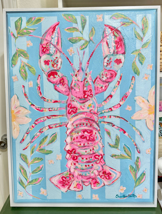 Blush and Brine / Sheri Hartnett / 19x25 / Framed / Acrylic on Canvas