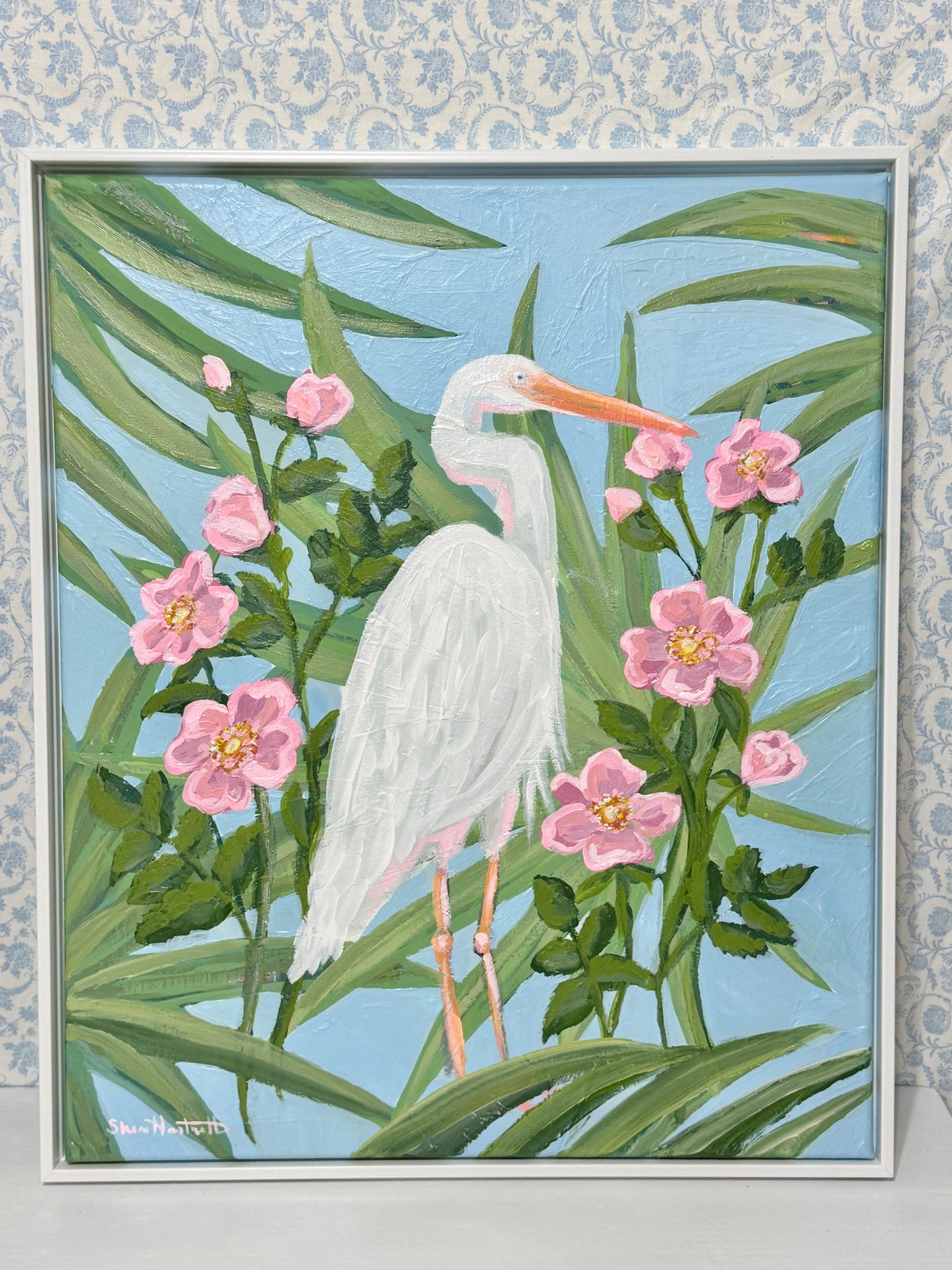 Marsh in Bloom / Sheri Hartnett / 21x25 / Framed / Acrylic on Canvas