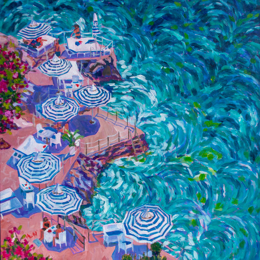 Umbrellas at La Scogliera, Positano Italy - Heather Nagy