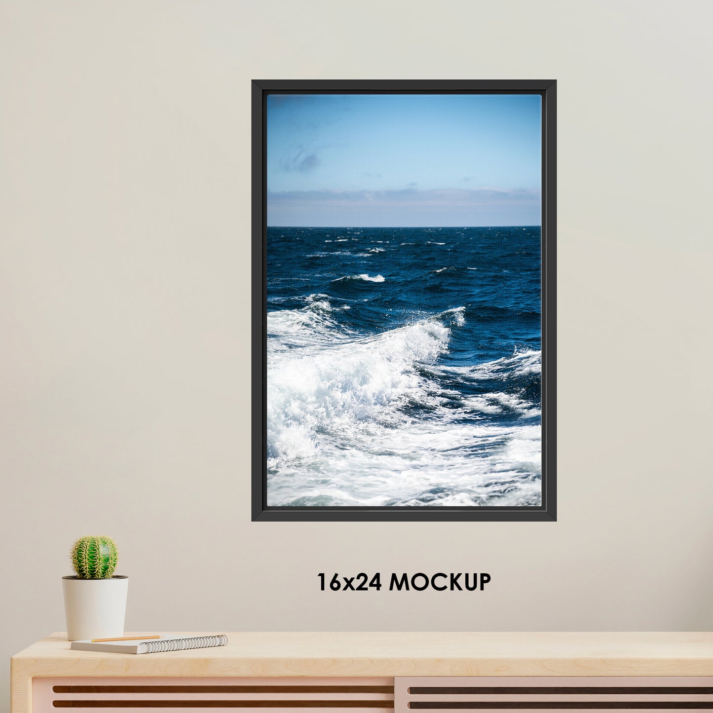 North Atlantic Waves / FenixPDE / Framed Photography Canvas Print
