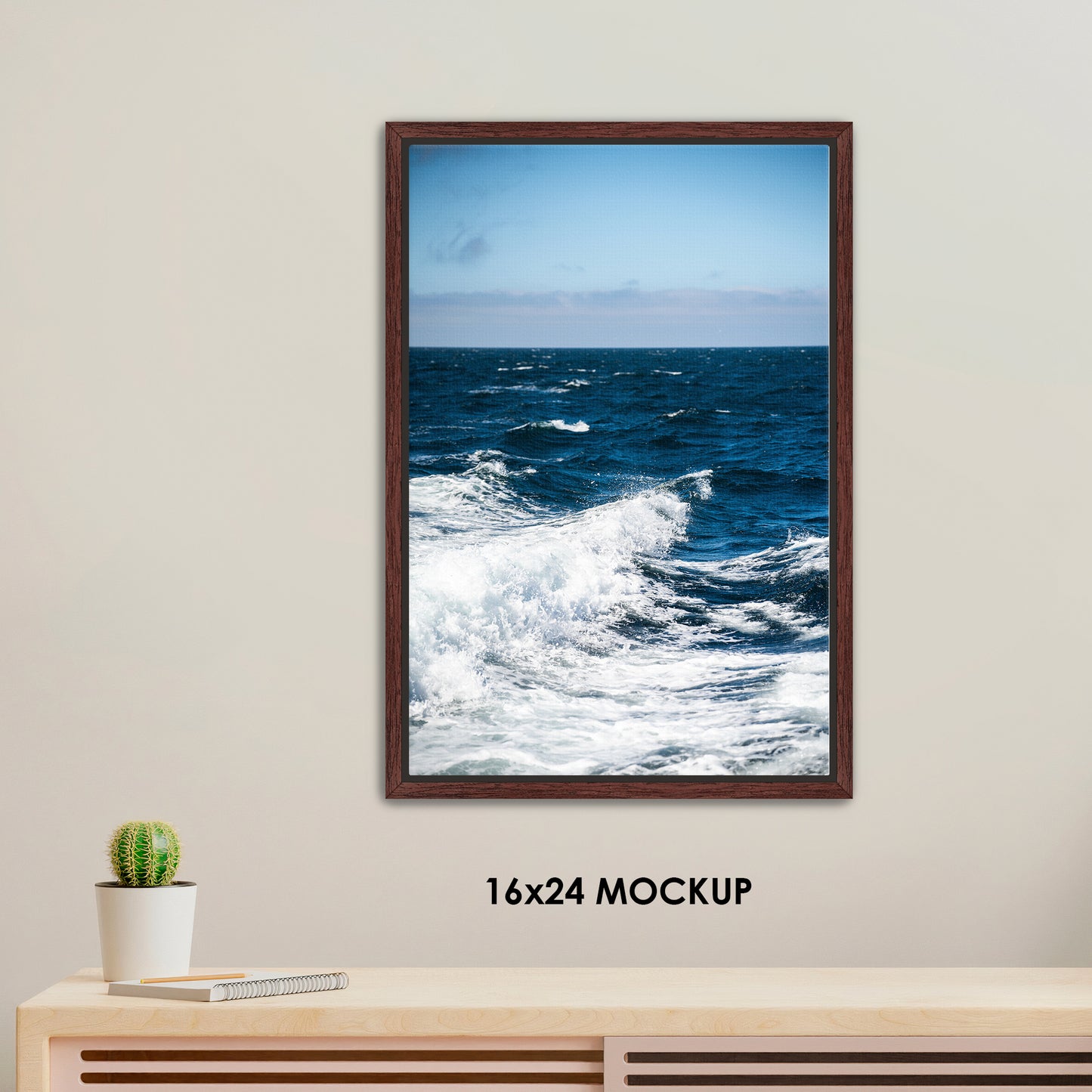 North Atlantic Waves / FenixPDE / Framed Photography Canvas Print