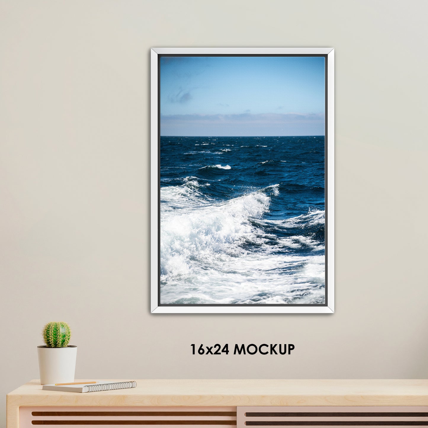 North Atlantic Waves / FenixPDE / Framed Photography Canvas Print