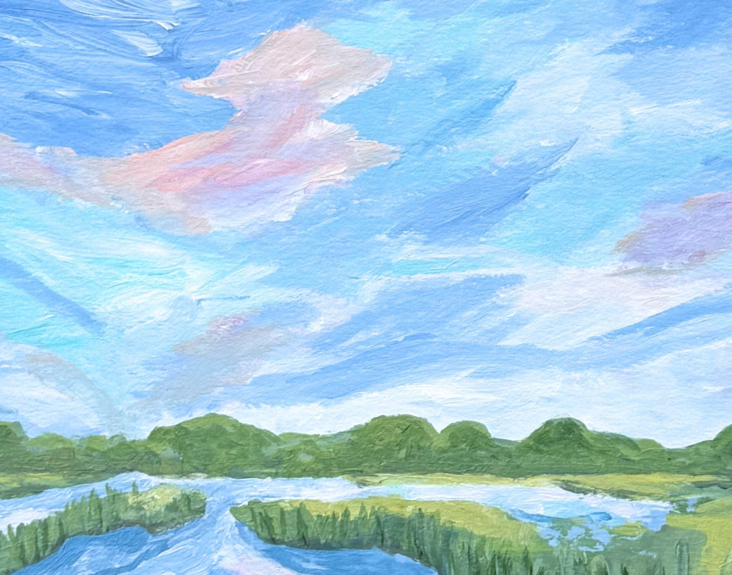 Pastel Marsh #1 / Jeanne Player / 11x15 / Acrylic on Paper