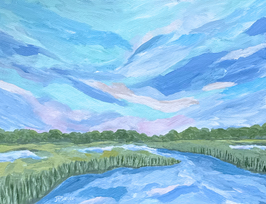Pastel Marsh #2 / Jeanne Player / 11x15 / Acrylic on Paper