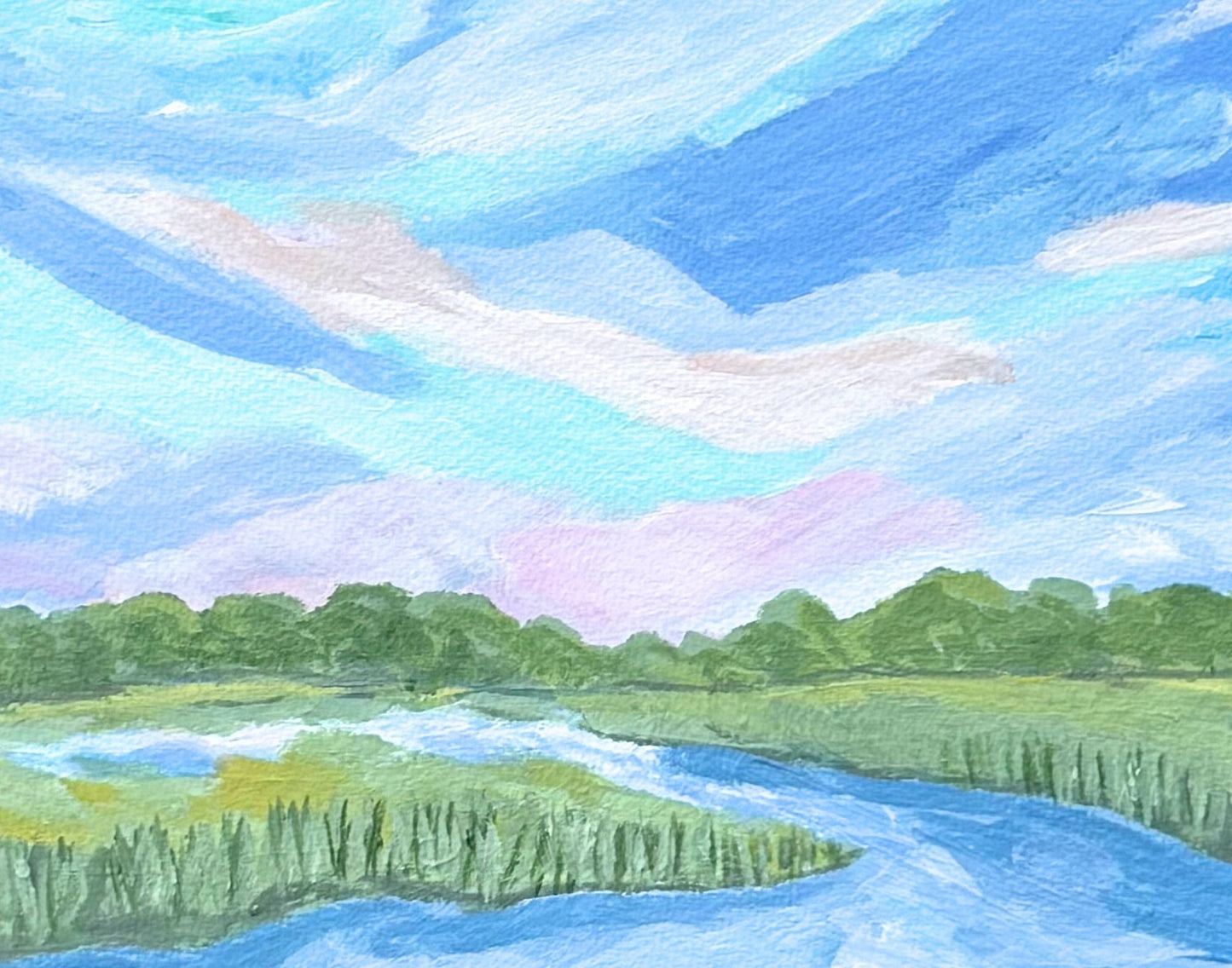 Pastel Marsh #2 / Jeanne Player / 11x15 / Acrylic on Paper