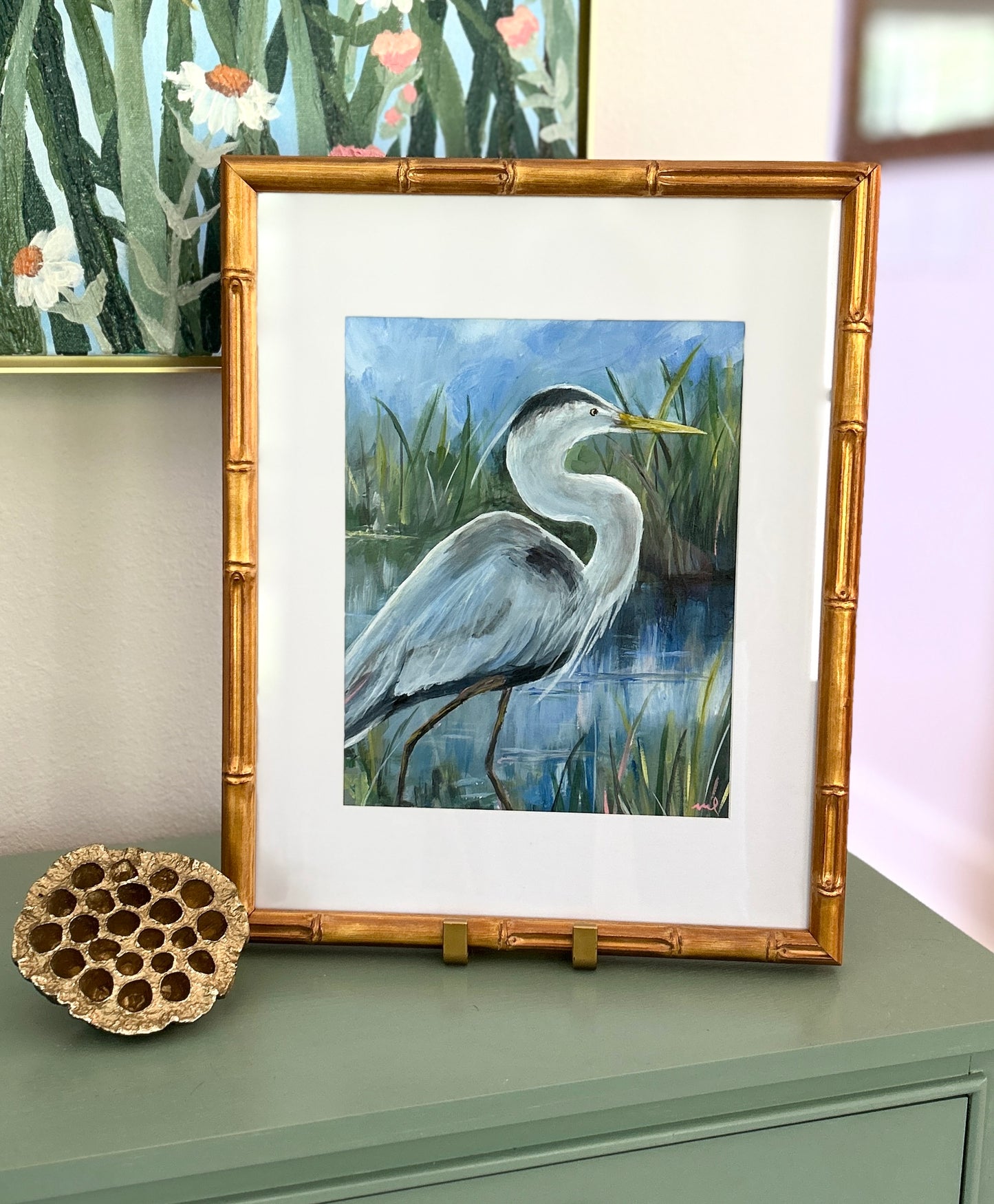 Reflections / Melissa Lawrence / 8x10 / Framed / Acrylic on Paper