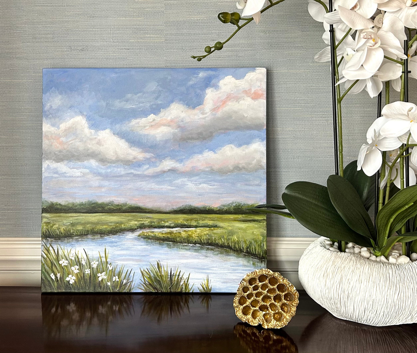 Sawgrass / Melissa Lawrence / 16x16 / Acrylic on Canvas