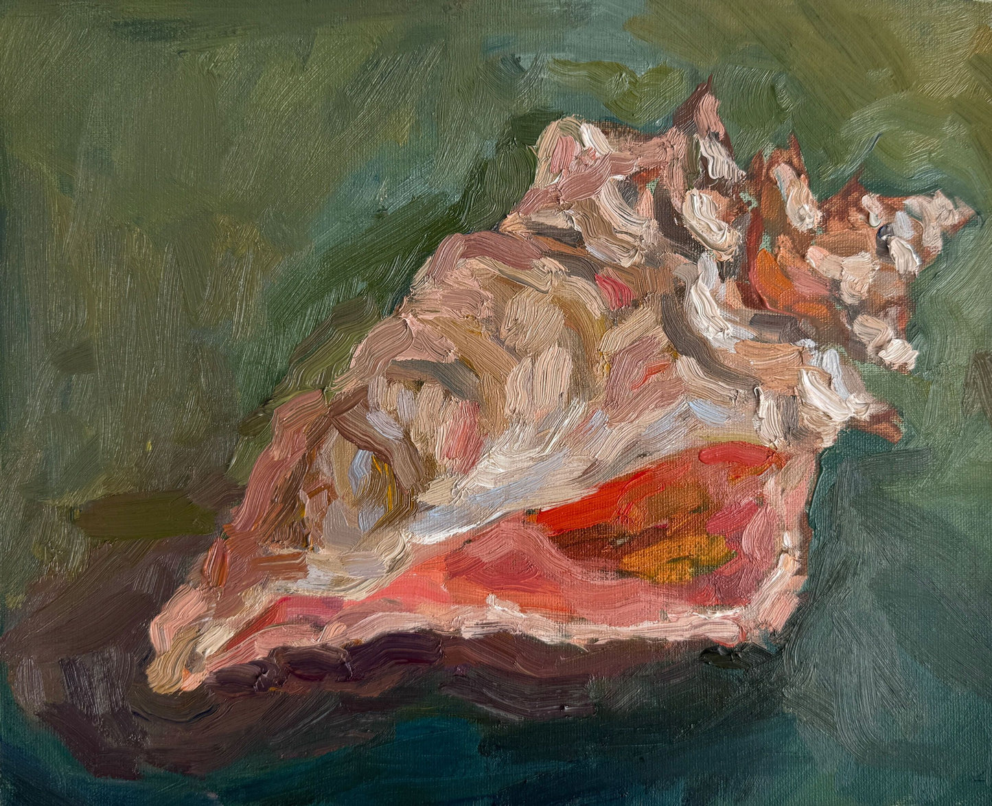 Shell on Green - by Sara Rae