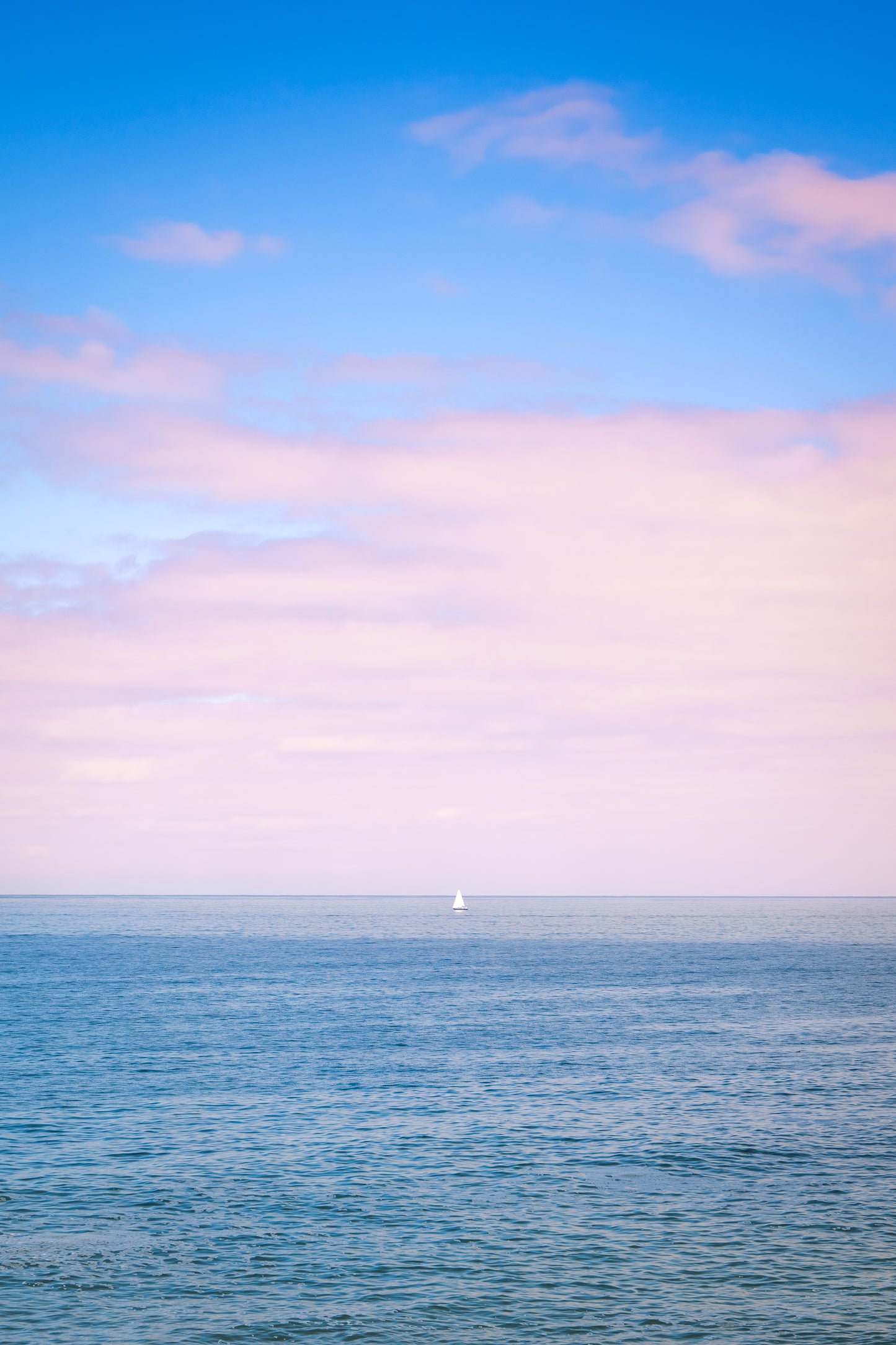 Sky Blue Pink Sail / FenixPDE / Framed Photography Canvas Print