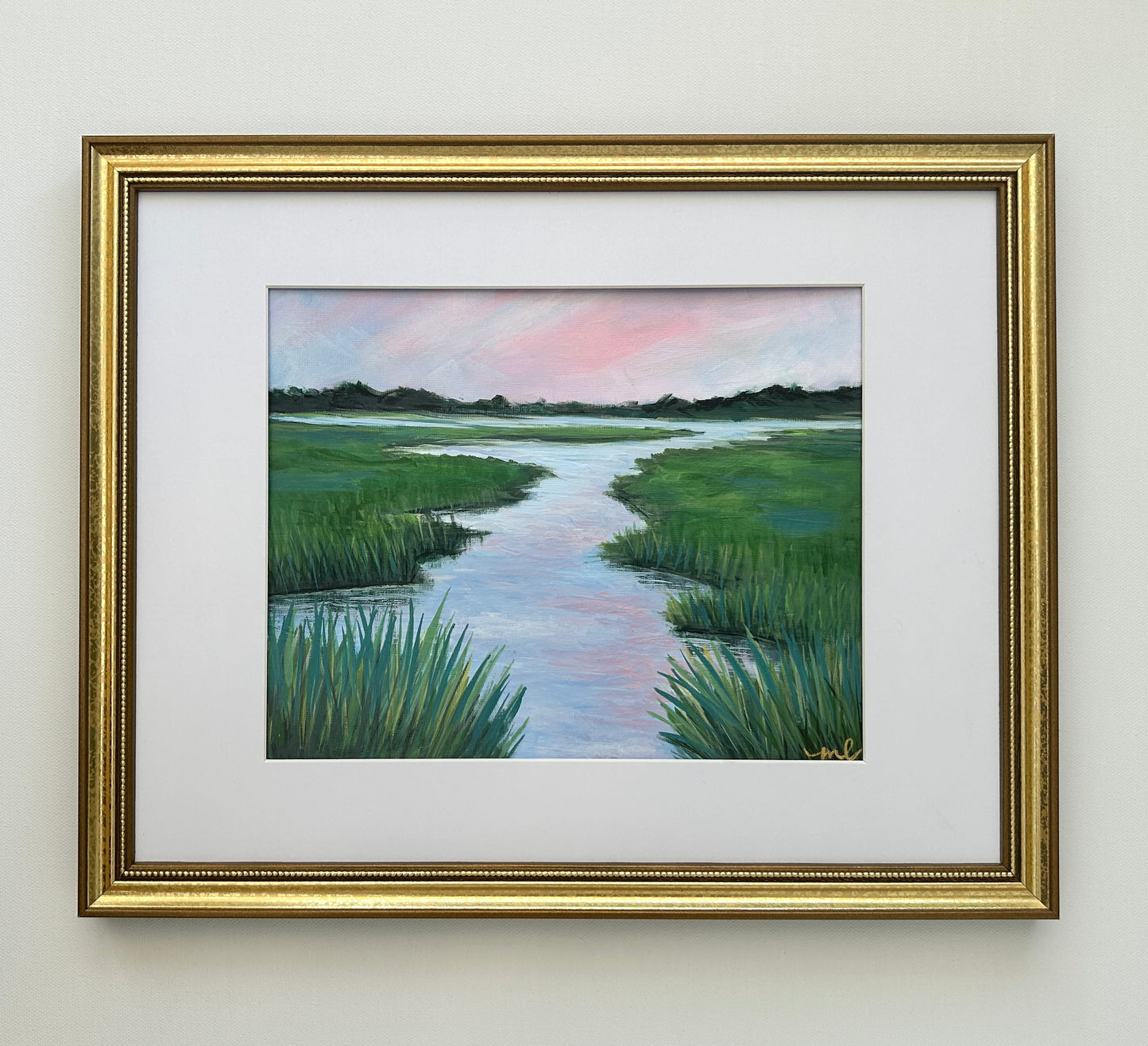 Sunrise Serenity / Melissa Lawrence / 8x10 / Framed / Acrylic on Paper
