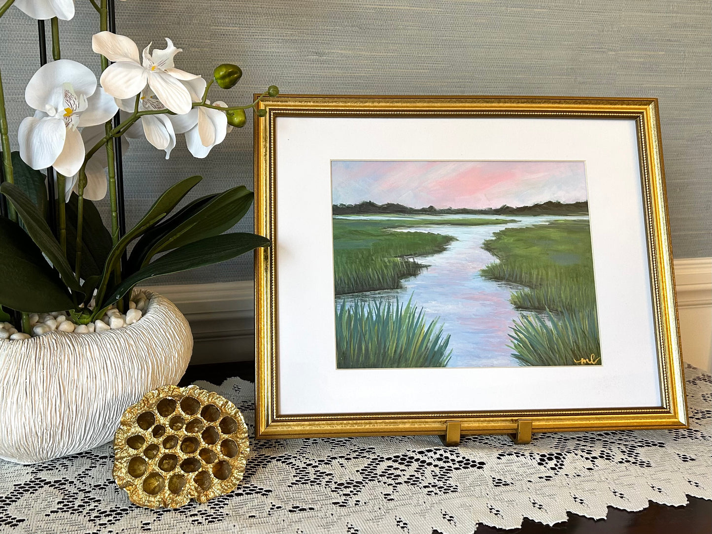 Sunrise Serenity / Melissa Lawrence / 8x10 / Framed / Acrylic on Paper