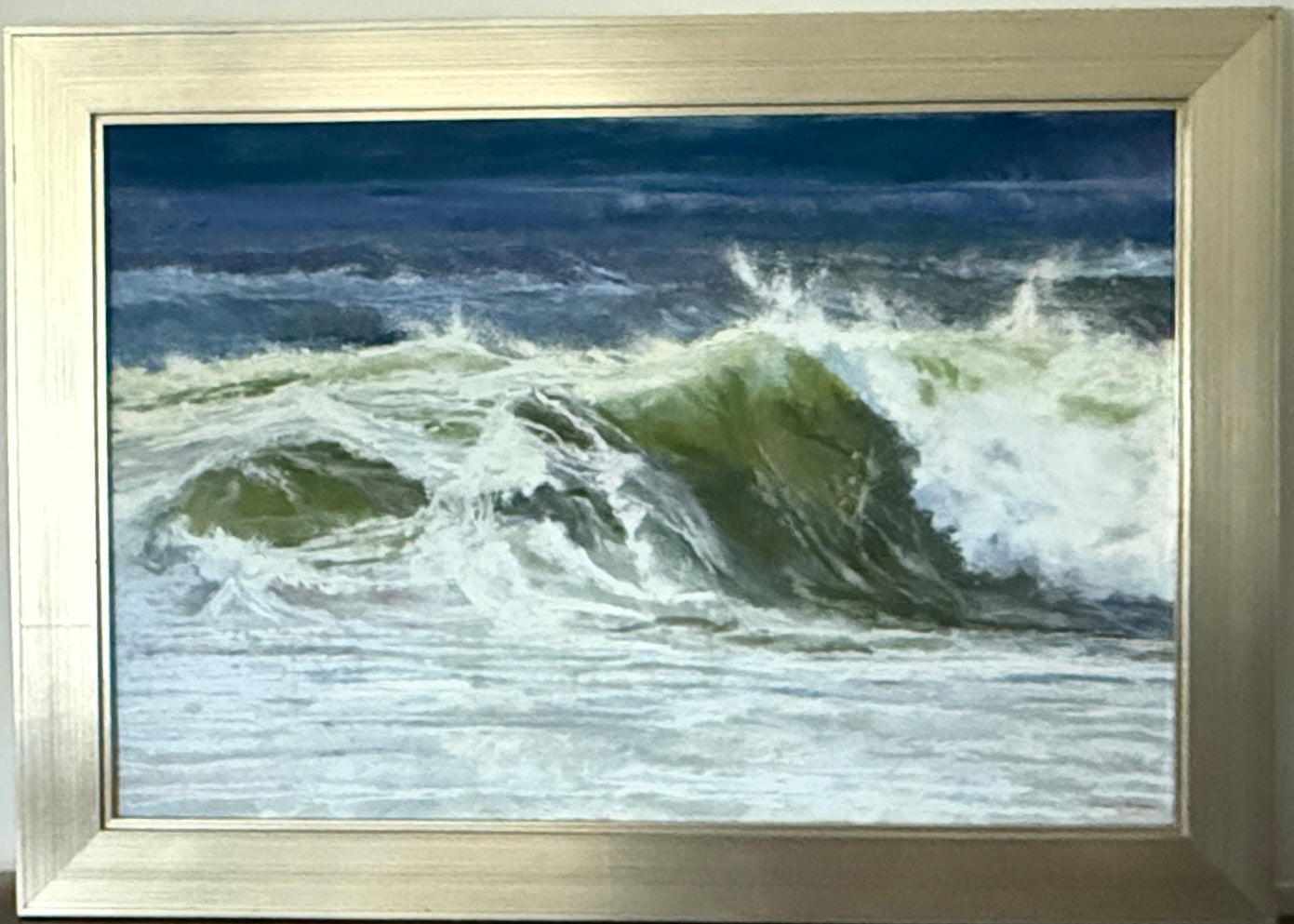 Rolling in Emeralds / Arlene Salmon / 20x30 / Framed / Pastel on Paper