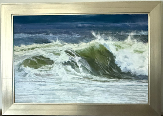 Rolling in Emeralds / Arlene Salmon / 20x30 / Framed / Pastel on Paper