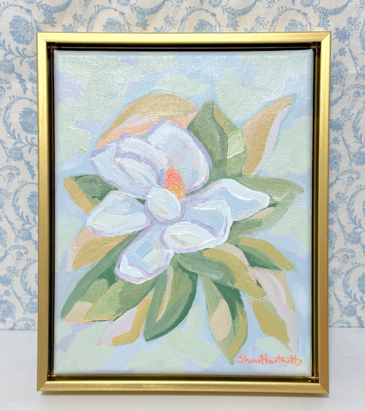 Magnolia Daydream /Sheri Hartnett / 9x11 / Framed / Acrylic on Canvas